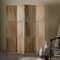 Light Brown Rattan Handmade Hinged Foldable Partition 4 Panel Room Divider Screen with Wrapped Seagrass Design 63" x 1" x 71"